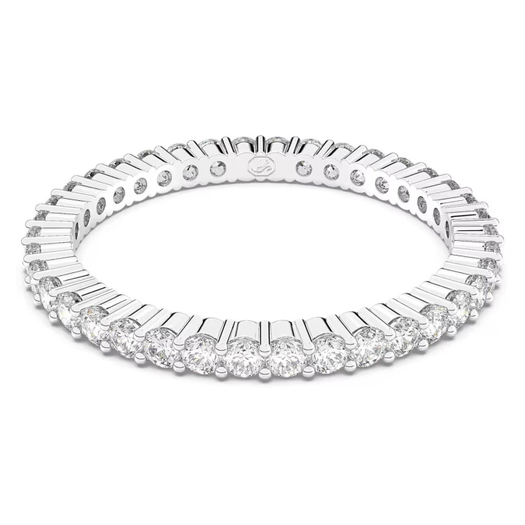 Matrix Vittore ring Round cut, White, Silver-tone finish